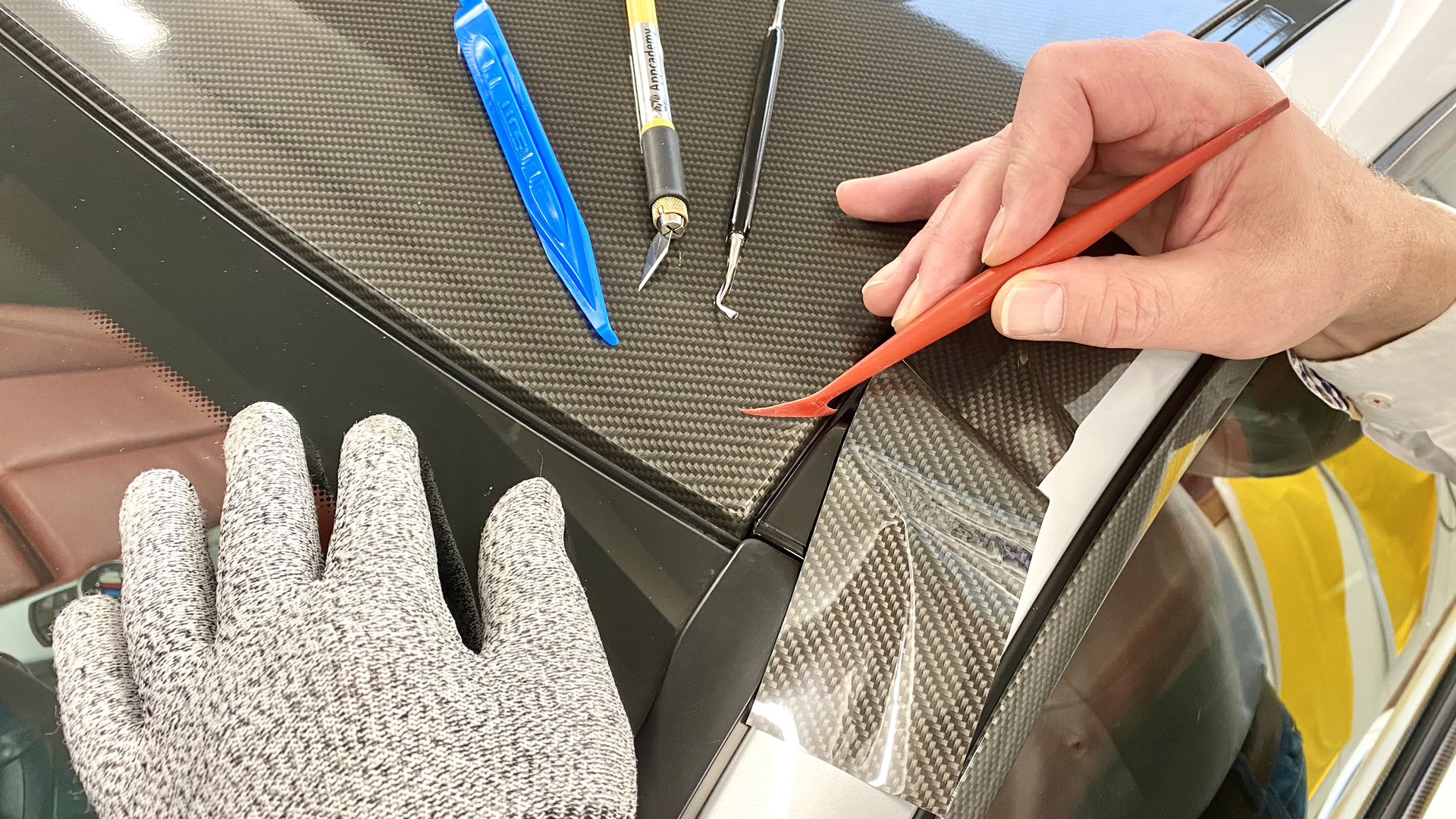 carwrap afwerktechniek