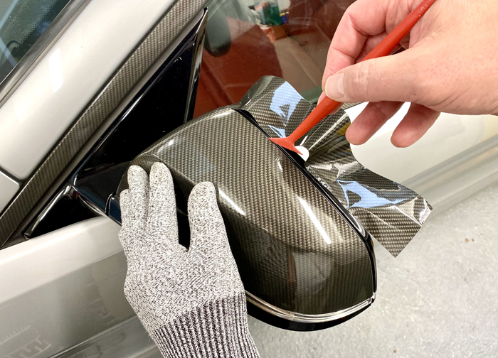 carwrap buitenspiegel carbon