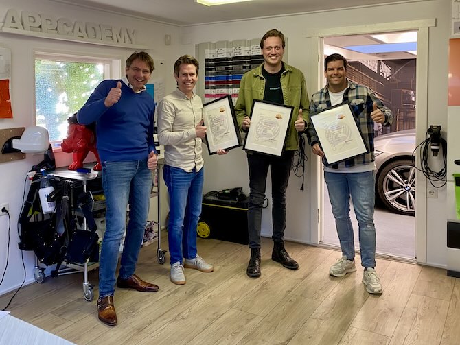 Team Brunschot bij Appcademy training 'slimmer ondernemen'